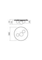 Stropní svítidlo CORUM PL LED 48W 3000K MWH REDO 01-2657