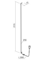 Nástěnné svítidlo STICK AP LED 48W 3000K BRASS REDO 01-2794