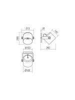 Nástěnné svítidlo POOH AP 1x42W E27 BK REDO 01-2399