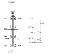 4kanálový binární vstup DC 24V 3 ms světle šedá WAGO 753-432