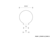 Zahradní svítidlo PARK+Senzor 60W bílá, prizmatická-kouřová PANLUX ZPK-S-20/B