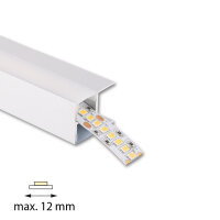 Nástěnný hliníkový profil NA 27x19mm bez difuzoru 2m MCLED ML-761.104.74.2