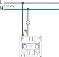 Přístroj spínače č.1 s kontaktem pro N - automatické svorky NIKO 170-77105