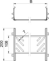 OBO KTSMV 110 A2 Sada podélných spojek Magic pro kabelový žlab 110x100x200 Nerez