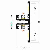 AL profil FKU55 A/UX pro LED, s plexi, 1m, elox FK TECHNICS 4737623-S