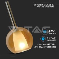 Závěsné svítidlo V-TAC Modern Double Glass Amber 2200K+White d 180mm VT-7181