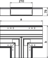 OBO WDK T80210VW Díl T pro kanál WDK 400x210x80 dopravní bílá