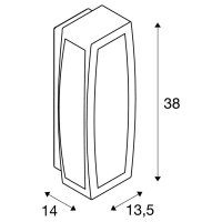 Venkovní svítidlo MERIDIAN BOX antracit E27 max. 25W průsvitný plast SLV 230655