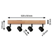 Stropní bodové svítidlo Arvid E27 230V max. 4x20W stmívatelné černá 66773