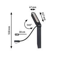 Plug & Shine LED spot Ito IP65 3000K 6W antracit PAULMANN 94545