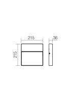 Nástěnné svítidlo EVEN AP L LED SMD 9W IP54 DG 3000K REDO 9625