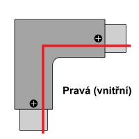 L-spojka Z3F vestavná bílá pravá T-LED 105682