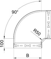 Oblouk 90° RBM 90 140 A2