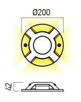 XPUCK GROUND SURF. FIXTURE 1x6W 220-240V