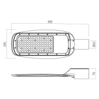 XALLEY STREET FITTING 70W 180-265V AC 40