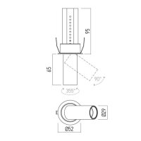 XSKATE RECESSED RETRACTABLE PROJ. 1x6W C