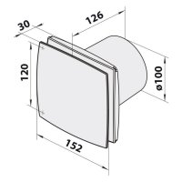 Ventilátor VENTS 100 LDS stříbrný kryt 1009053