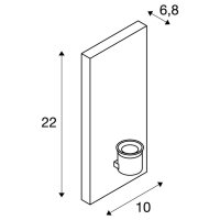 FENDA Basis, nástěnné svítidlo, E27, bílé, bez stínítka, max. 40W    SLV 1001272