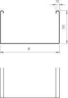 OBO SKSU 110 FS Kabelový žlab SKSU neděrovaný 110x100x3000 Ocel pásově zinkováno