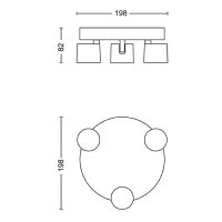 STAR plate/spiral černá 3x4.5W SELV Dim PHILIPS 871951443541400