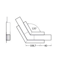 Spojka rohová 120° pro profily FKU78-05, set, elox FK TECHNICS 4739622