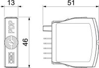 OBO PDP-P-2-5 Vrchní díl PDP 2P typ1+2 / D1+C2 5V