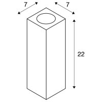 THEO nástěnné svítidlo QPAR51 hranaté up/down bílé max. 100 W SLV 1000327