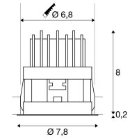 HORN MAGNA LED stropní vestavné svítidlo černé/zlaté 3000K 25° SLV 1002594