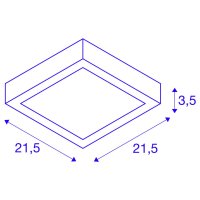 SENSER 24 CW LED nástěnné a stropní svítidlo hranaté bílé 4000K SLV 1004705