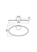 Stropní svítidlo LEO PL LED 31W CCT+3STEP WH REDO 01-3333