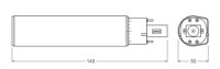 LEDVANCE DULUX LED D/E HF & AC MAINS V 7W 830 G24Q-2