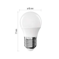 LED žárovka Classic Mini Globe E27 4,2 W (40 W) 470lm studená bílá EMOS ZQ6E24