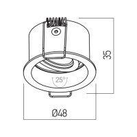 XNANO SMALL REC. ADJ. DOWNLIGHT RND. TRI