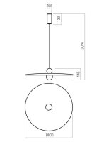 Závěsné svítidlo NUWA SU LED 7W 3000K OLIVER/BK  REDO 01-3534