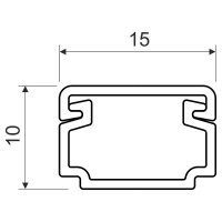 Lišta hranatá LH 15x10, bílá, 2 m, folie KOPOS LH 15X10_HC