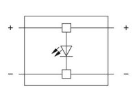 Zásuvný modul 2pól. červená LED dioda šedá WAGO 280-803/281-413