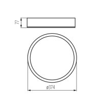 Plafon JASMIN 370-W/M 23127 Kanlux