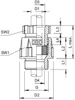 Kabelová vývodka OBO 106 M16 PS IP65/54 M16 světle šedá Polystyrol PS