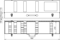 Plechový kufr 950x210x100 mm pro zkoušečku napětí PHE III DEHN 767701