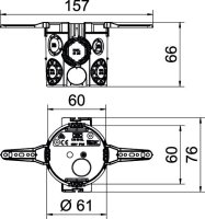 OBO UG 66-NL Přístrojová krabice pod omítku O60mm H66mm Polypropylén PP