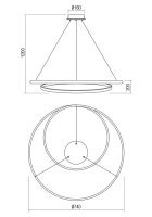 Závěsné svítidlo TORSION SU LED 40W D750 4000K BRONZE REDO 01-1891