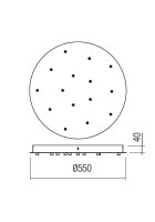 CANOPY RD D550 15 PENDANTS CF (EIKO, ITO, KANJI, OBO, LOLLI, TYCON) CSL15RD550CF