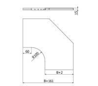 Víko kolena LINEAR+ VKL-1B 90° (R100) 150 ''ŽZ'' ARKYS ARB-12720105