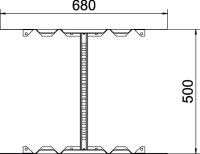 OBO LMFV 1150 FT Multifunkční spojka pro kabelový žebřík 110x500 Ocel žár.zinek