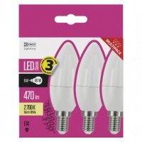 LED žárovka Classic svíčka E14 5W (40W) 470 lm teplá bílá EMOS ZQ3220.3