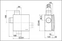 Maico 0093.0969 ER-UPB/R pouzdro pro zapuštěný ventilátor - protipožární