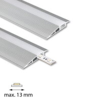 Nášlapný hliníkový profil BC 57x9mm mléčný difuz 2m MCLED ML-761.036.74.2