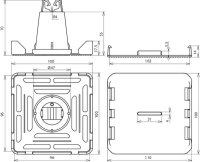 Podpěra vedení KF pro přilepení pruhem krytiny tloušťky 3,5mm, prům. 8 mm 253030