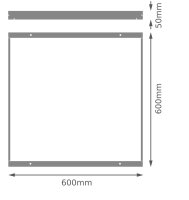 Instalační rám LEDVANCE PANEL LOUVER SURFACE KIT SURF KIT 600 BK