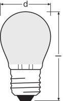 LEDVANCE LED CLASSIC P P 2.5W 827 Frosted E27